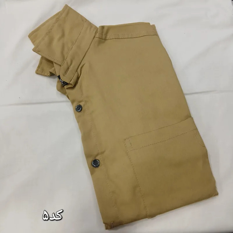 پیراهن آستین بلند مردانه کتان کاغذی تک جیب