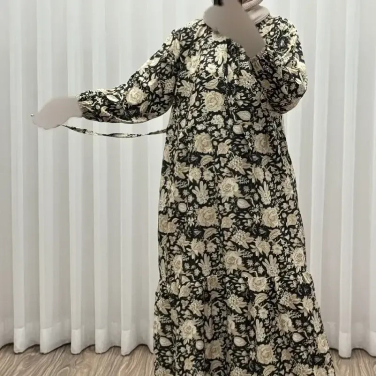 پیراهن زنانه فلور بوگاتی مدل شیلا فری سایز مناسب تا 46 با کمربند